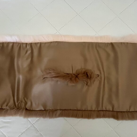 MaxMara Rabbit Fur Scarf - Blush Pink and Light Tan Colour - Authentic - Picture 13 of 16